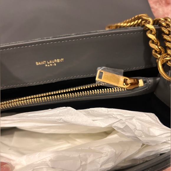 YSL NWt Medium Lou Matelassé Suede Shoulder bag - Picture 10 of 13